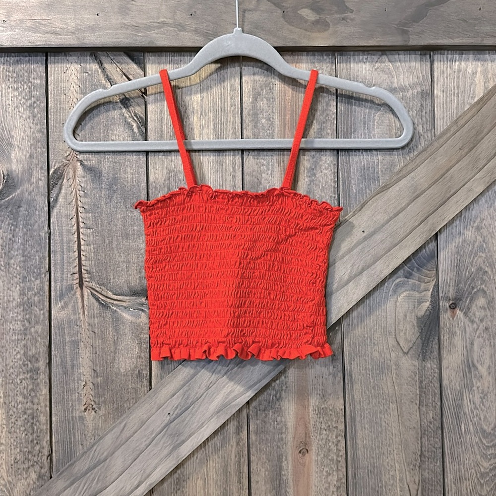 Wild fable Smocked Cropped Tank Top